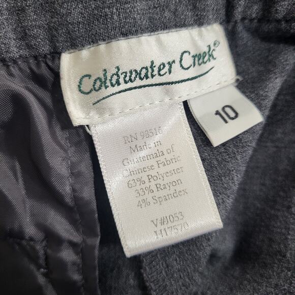 Coldwater Creek Pants Womens Size 10 Gray Business Casual Neutral Minimalist - Picture 3 of 11